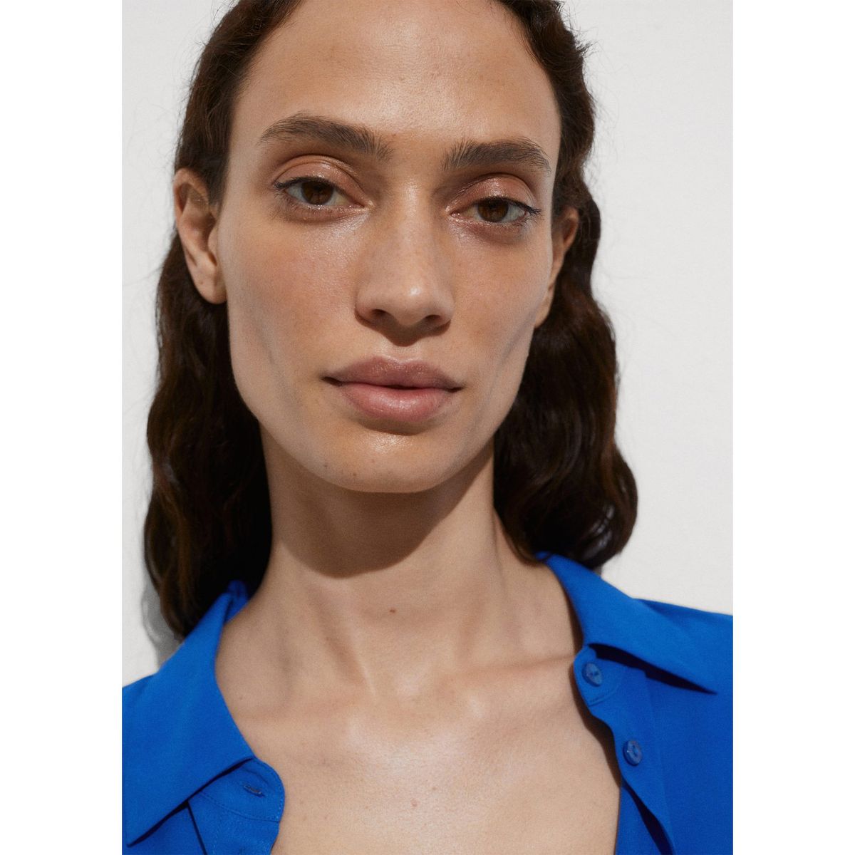 MANGO - Blusa Manga Corta Mujer Mango