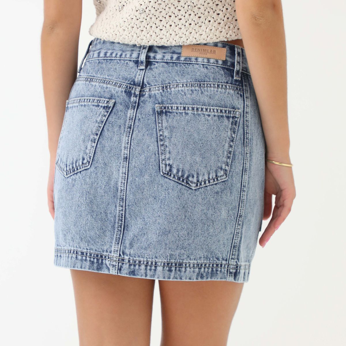 DENIMLAB - Falda Corta Algodón Mujer Denimlab