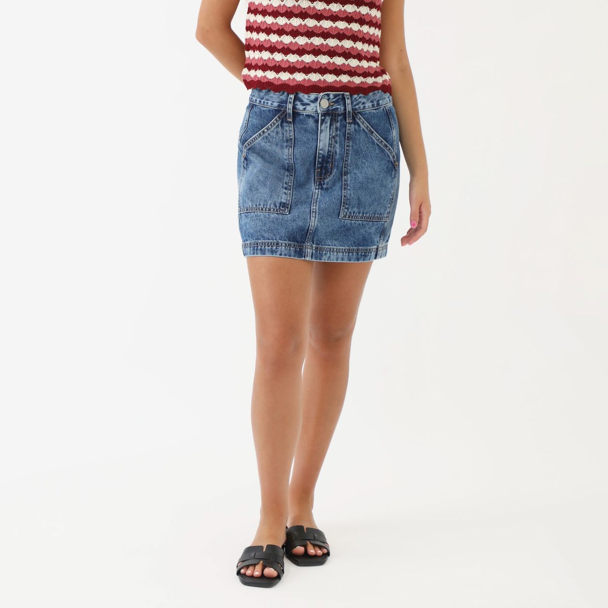 DENIMLAB - Falda Corta Algodón Mujer Denimlab