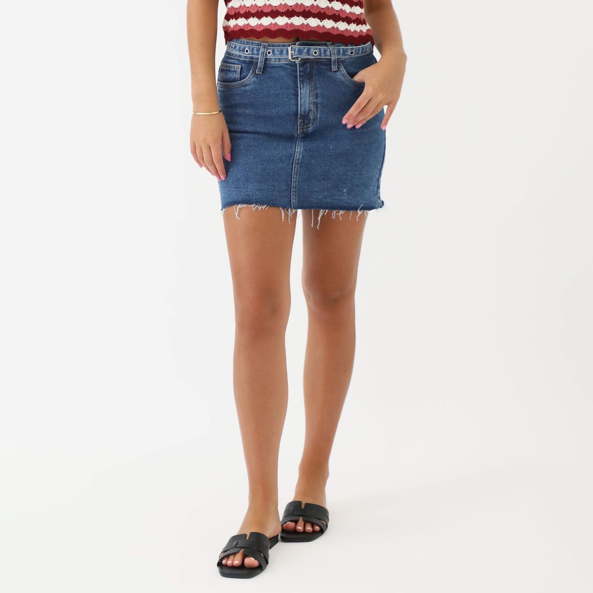 DENIMLAB - Falda Corta Algodón Mujer Denimlab