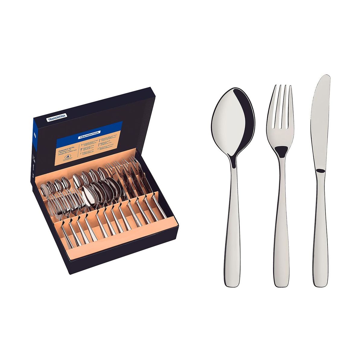TRAMONTINA - Jg De Cubiertos 24pz Amazona