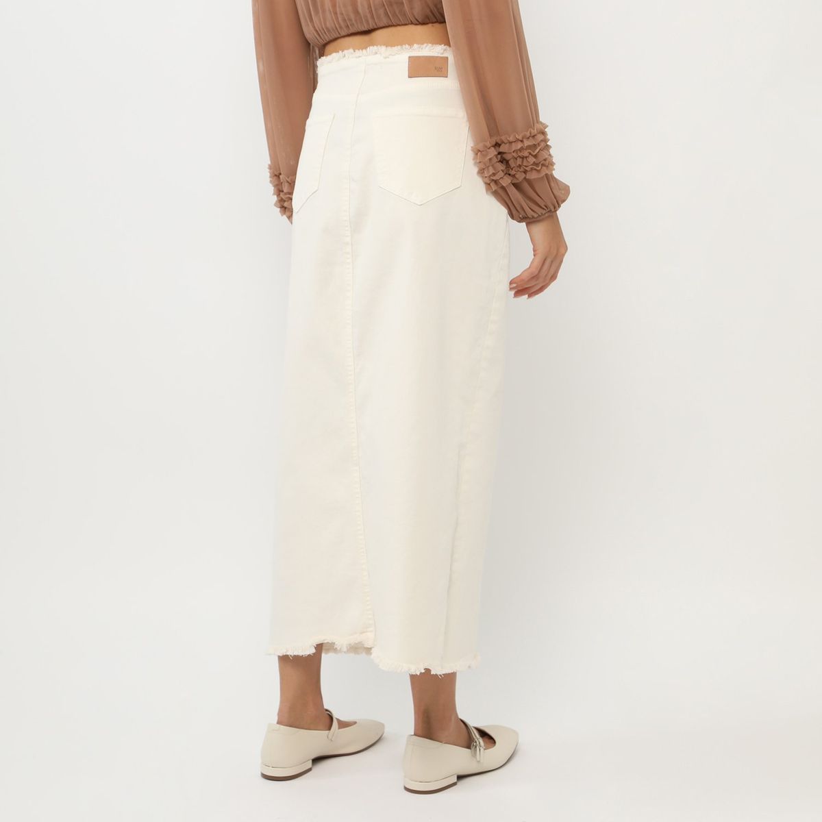 BASEMENT - Falda Larga Algodón Mujer Basement