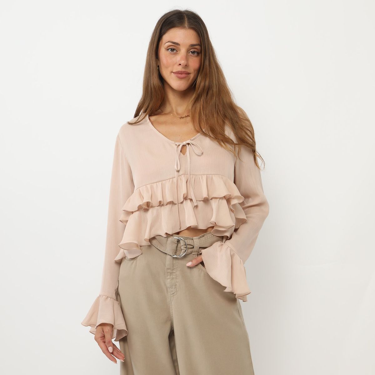 BASEMENT - Top Manga Larga Casual Mujer Basement