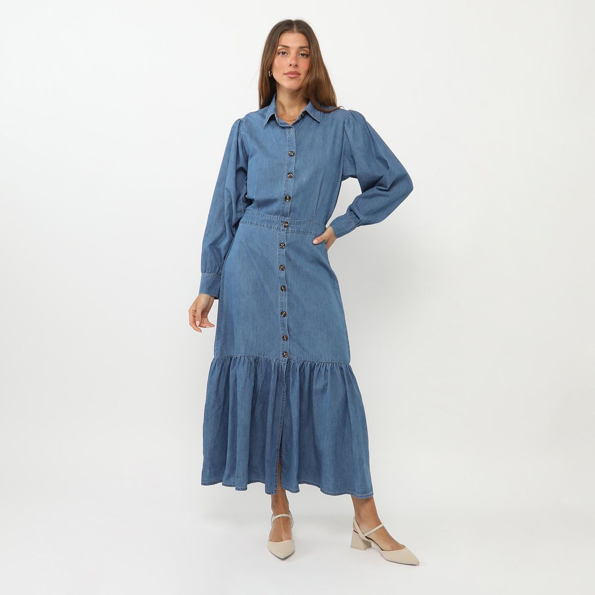 BASEMENT - Vestido Largo Casual Basement