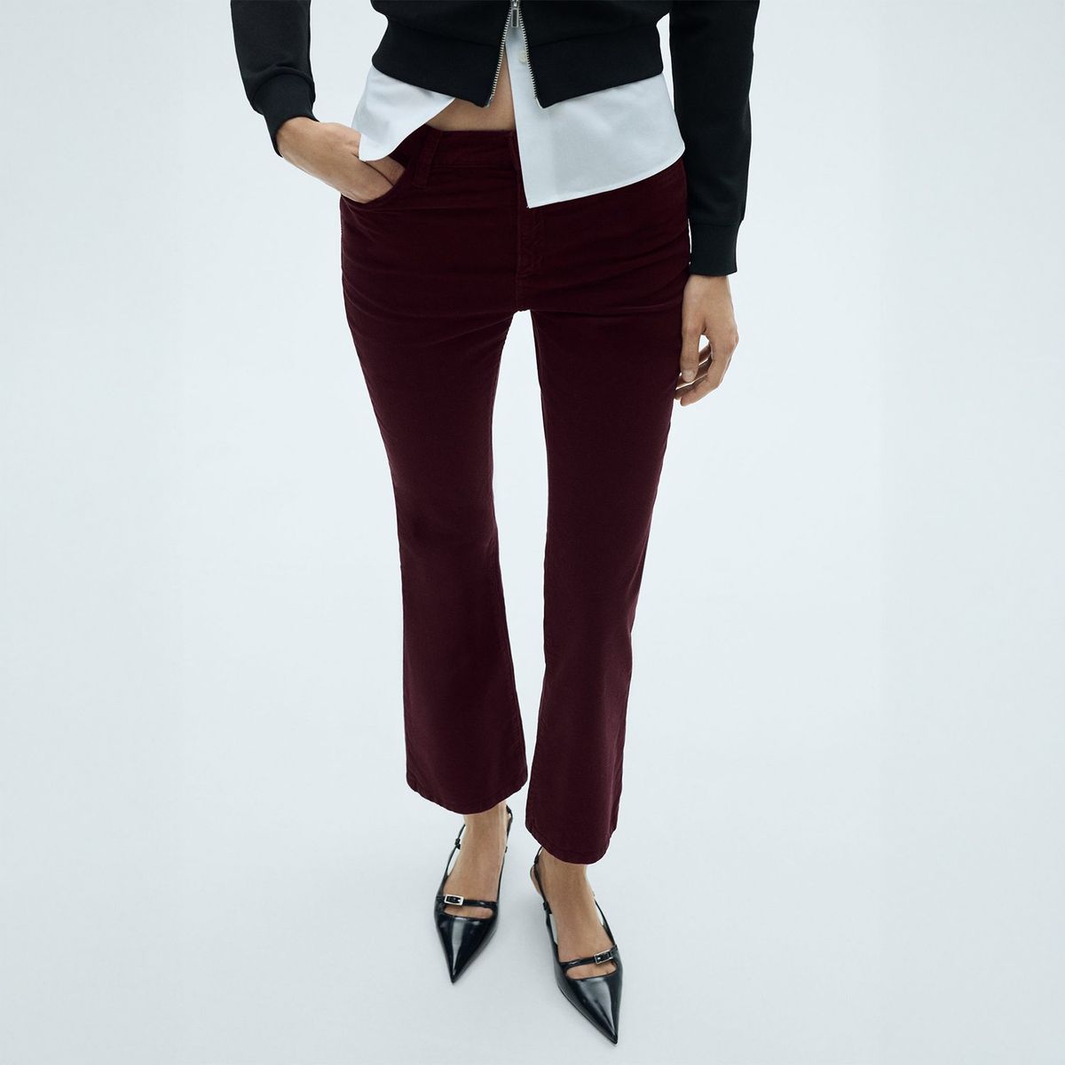 MANGO - Jean Sienna Flare Algodón Mujer Mango