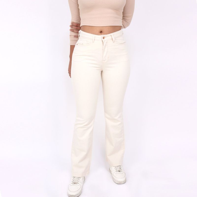 KAYRA POBLET - Jean Flare Tiro Alto Mujer Kayra Poblet