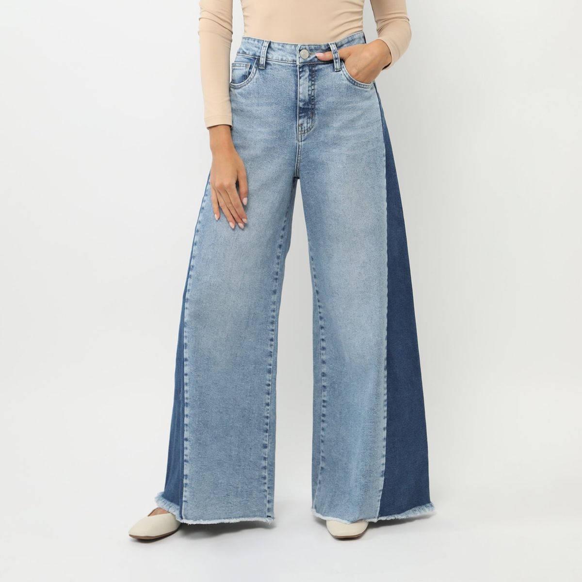 BASEMENT - Jean Palazzo 100% Algodón Mujer Basement