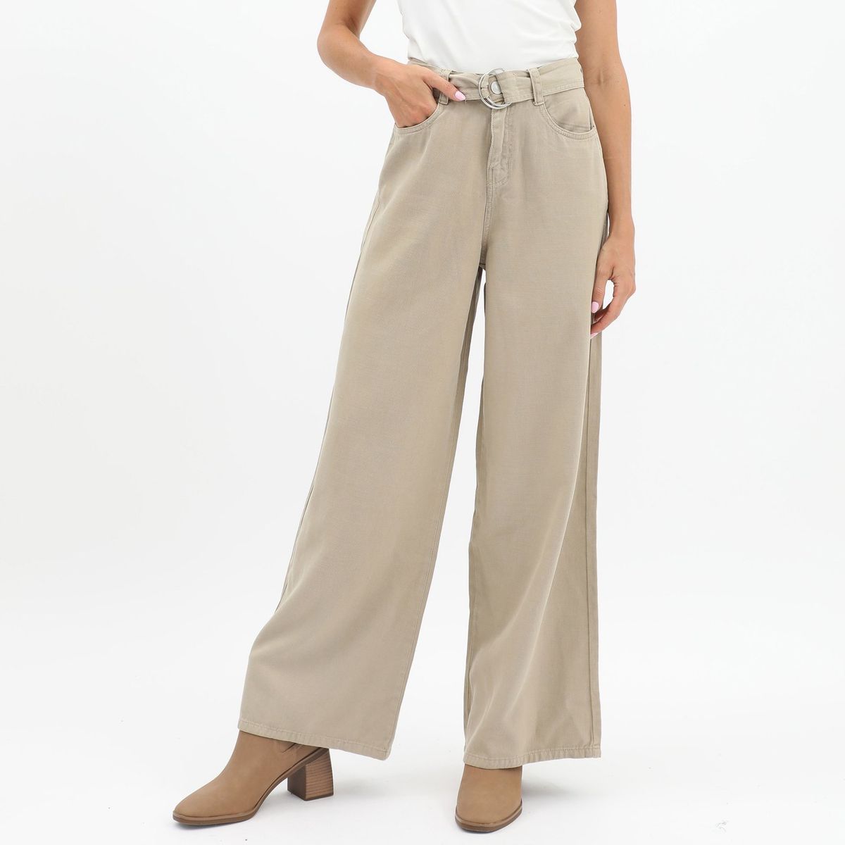 BASEMENT - Pantalón Palazzo Casual Mujer Basement