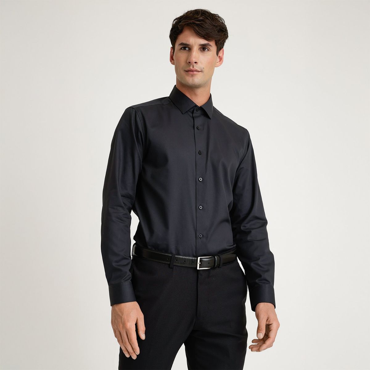 PERRY ELLIS - Camisa Manga Larga Slim Fit 100% Algodón Hombre Perry Ellis 