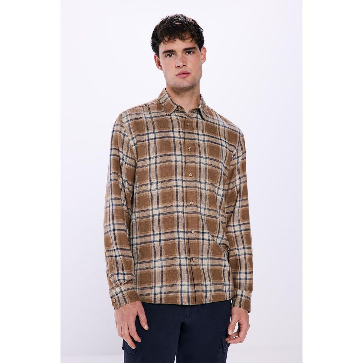 SPRINGFIELD - Camisa Manga Larga 100% Algodón Hombre Springfield