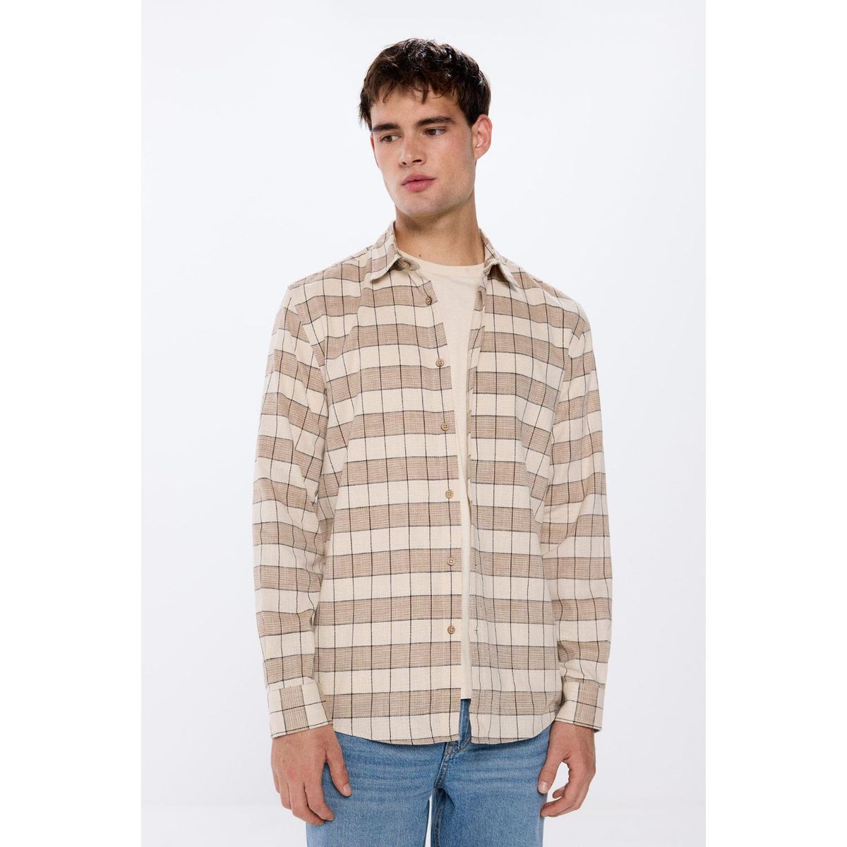 SPRINGFIELD - Camisa Manga Larga 100% Algodón Hombre Springfield