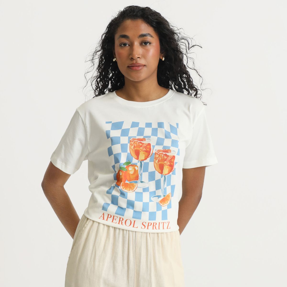 APEROL - Polo Manga Corta 100% Algodón Mujer Aperol