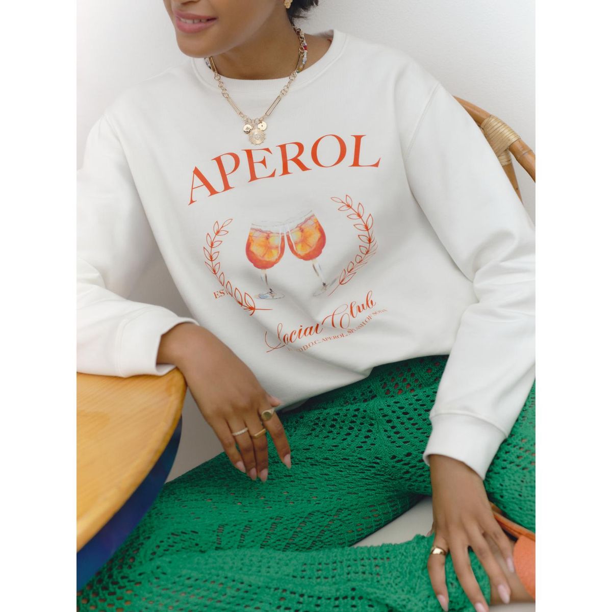 APEROL - Polera 100% Algodón Mujer Aperol