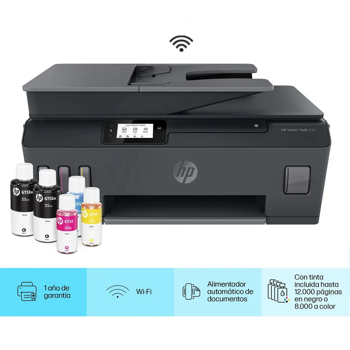 HP - Impresora Multifuncional Smart Tank 530