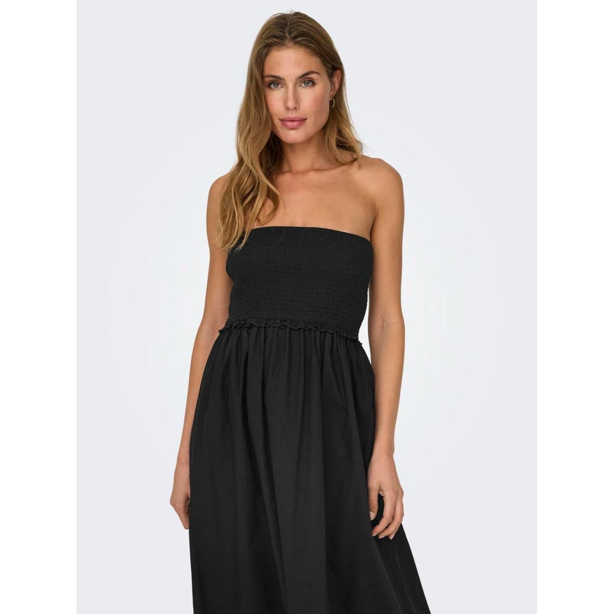 ONLY - Vestido Largo 100% Algodón Mujer Only