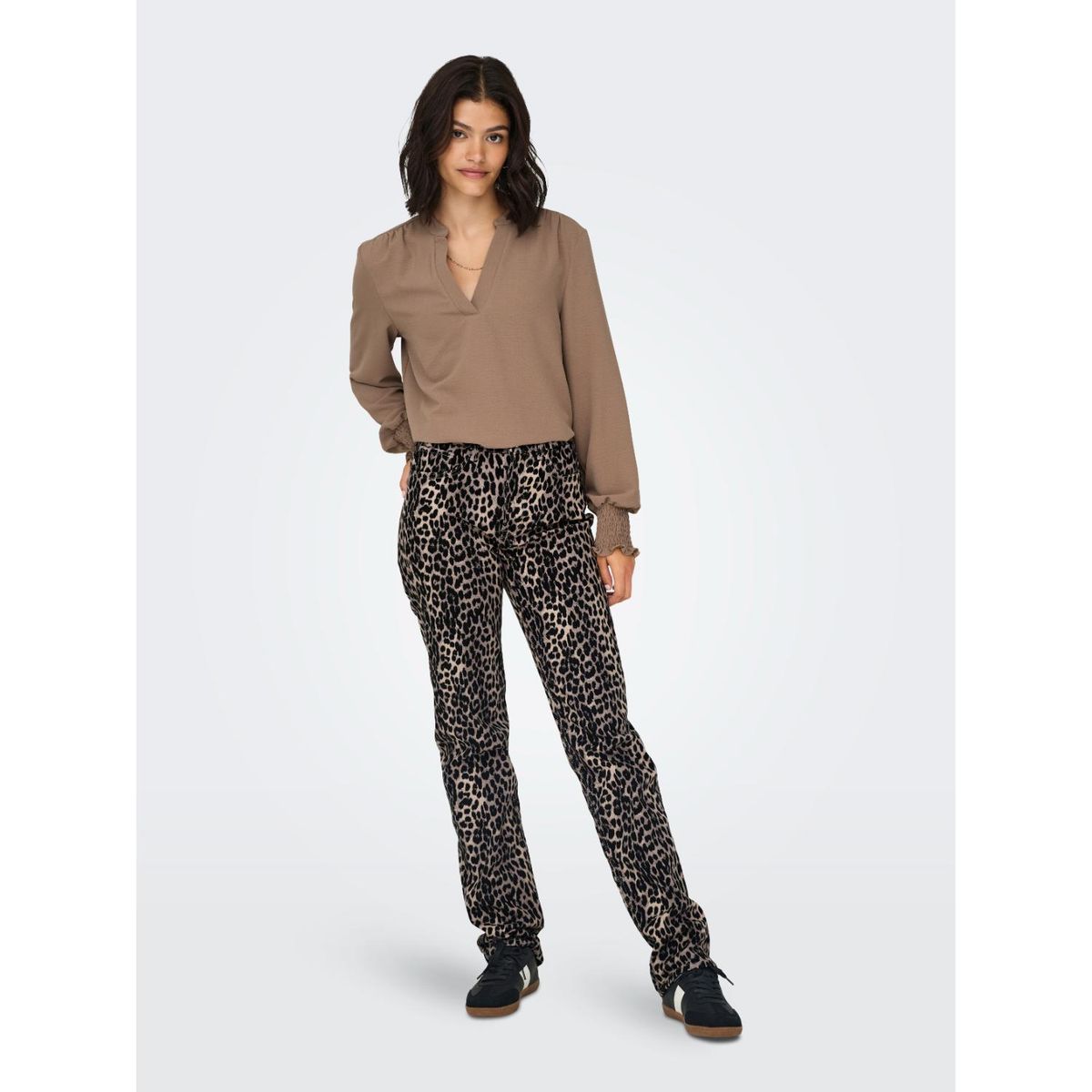 ONLY - Pantalón Straight Algodón Mujer Only