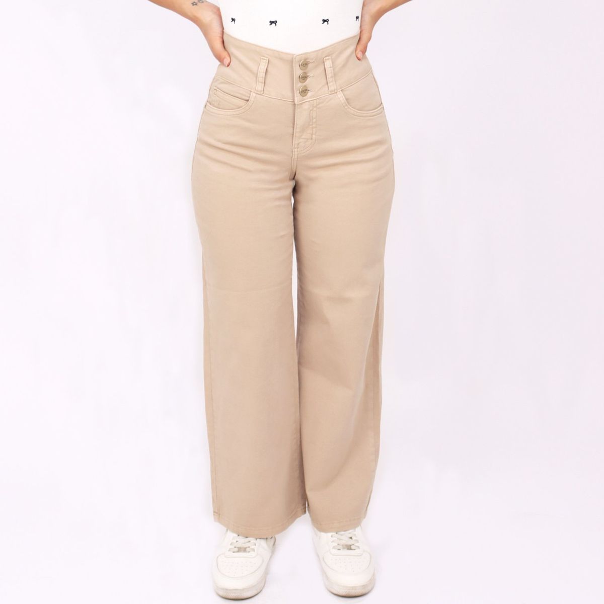 KAYRA POBLET - Jean Straight Tiro Alto Mujer Kayra Poblet