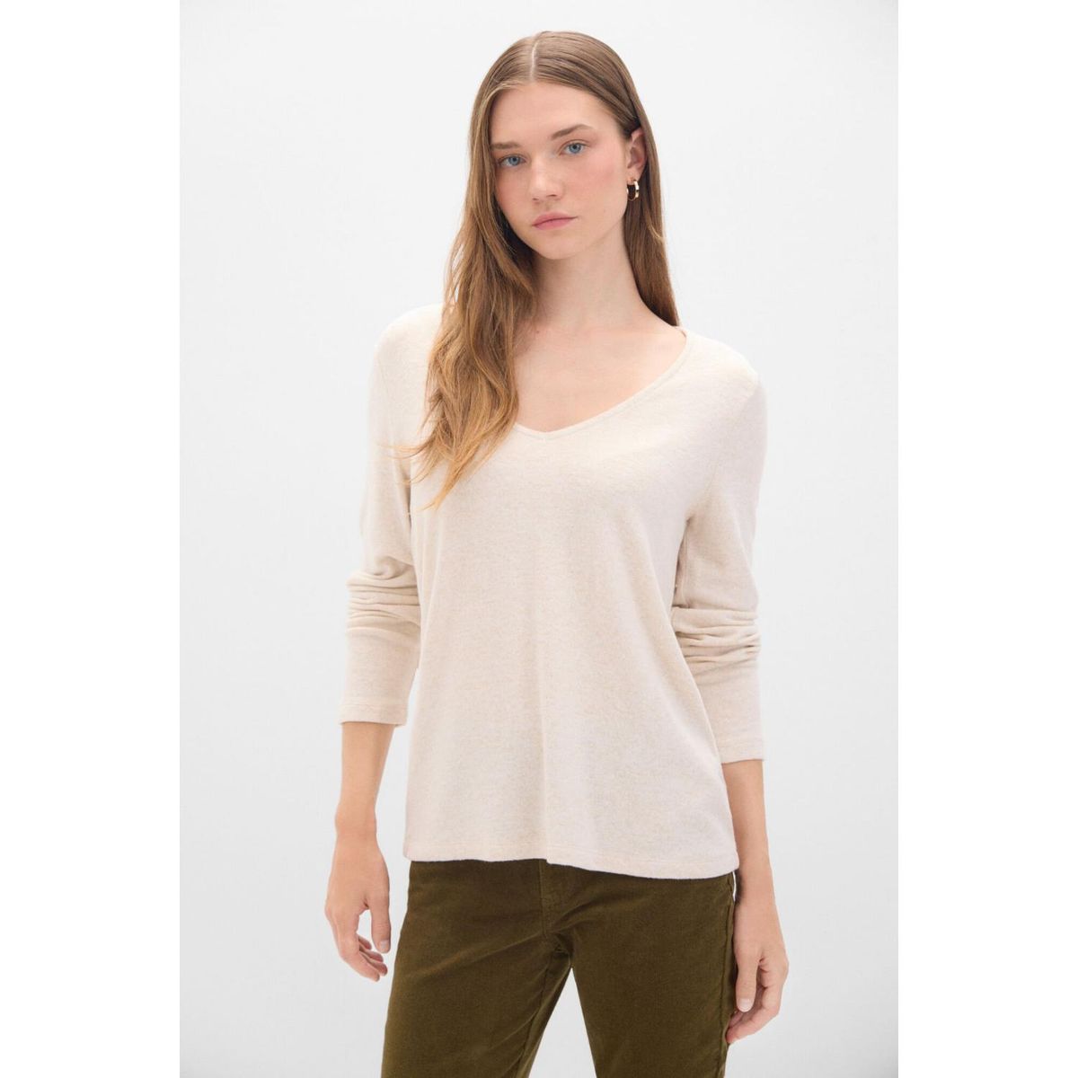 CORTEFIEL - Polo Manga Larga Casual Mujer Cortefiel