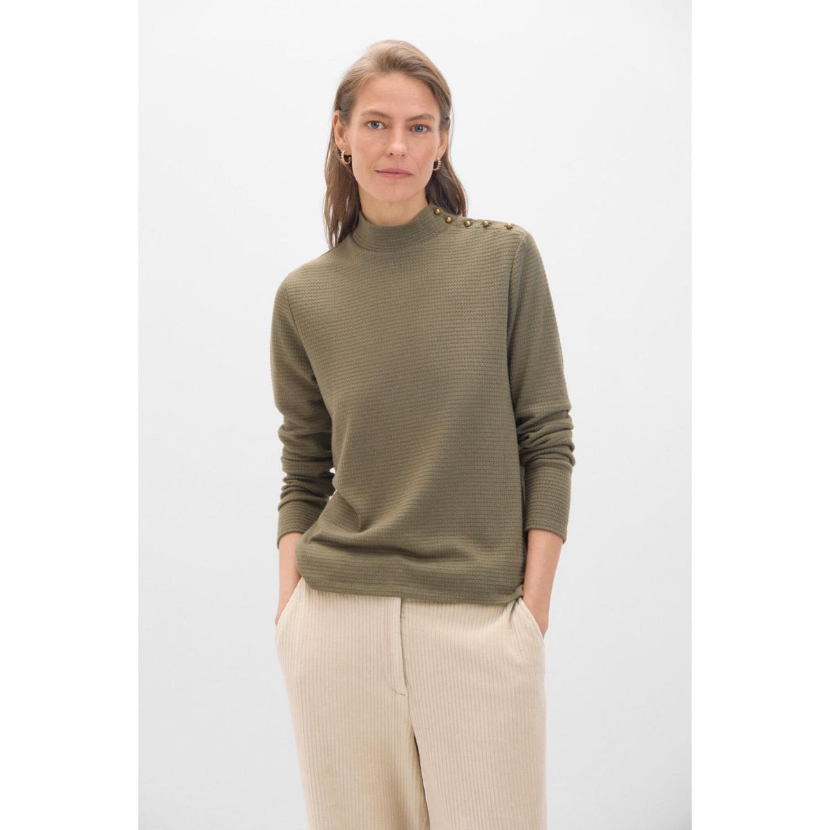 CORTEFIEL - Polo Manga Larga Casual Mujer Cortefiel