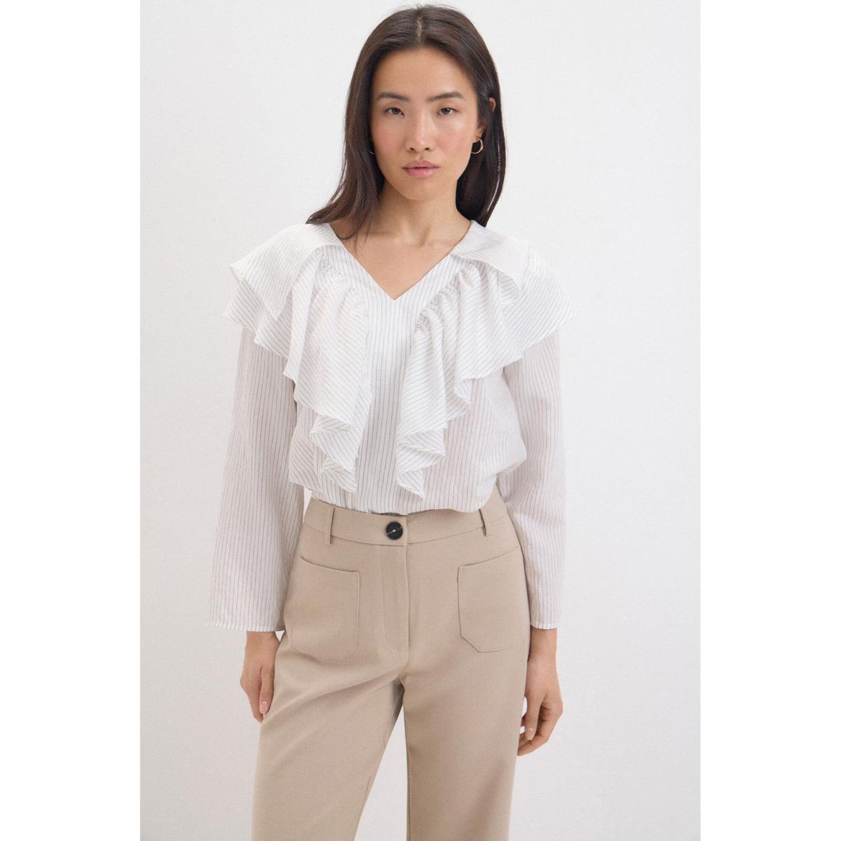 CORTEFIEL - Blusa Manga Larga Casual Mujer Cortefiel