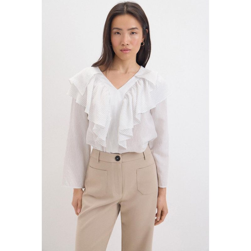 CORTEFIEL - Blusa Manga Larga Casual Mujer Cortefiel