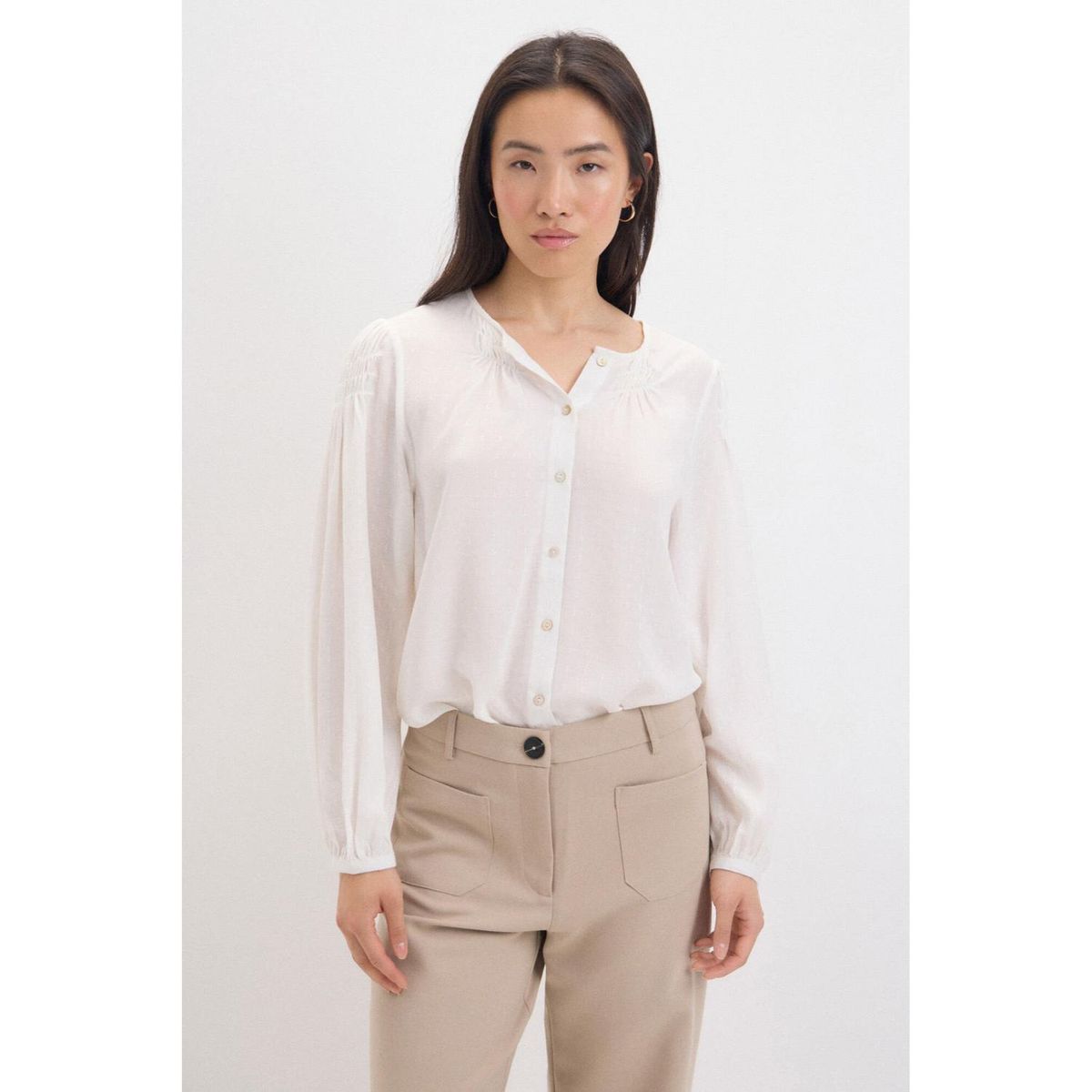 CORTEFIEL - Blusa Manga Larga Casual Mujer Cortefiel