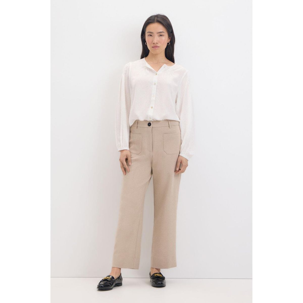 CORTEFIEL - Blusa Manga Larga Casual Mujer Cortefiel