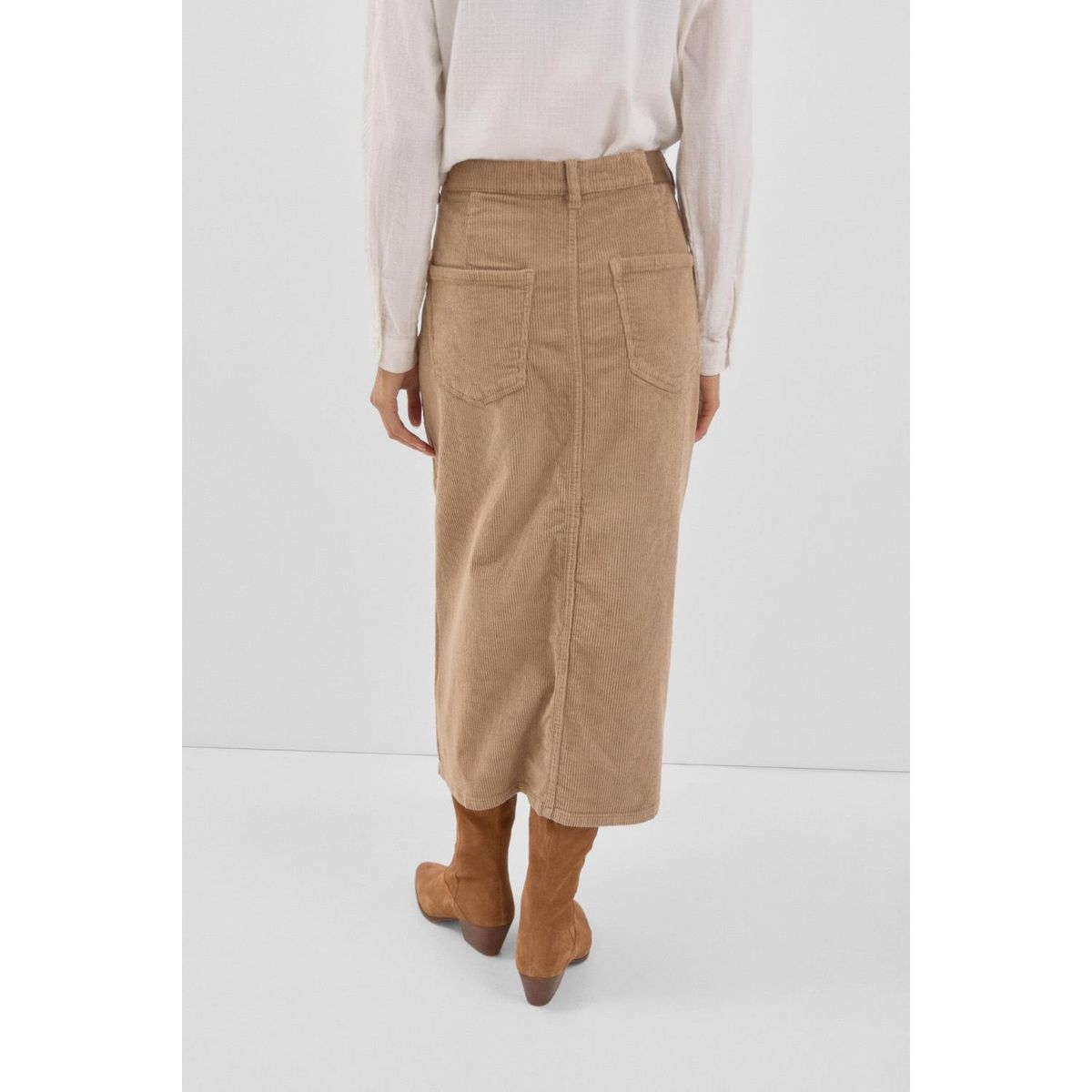 CORTEFIEL - Falda Larga Algodón Mujer Cortefiel