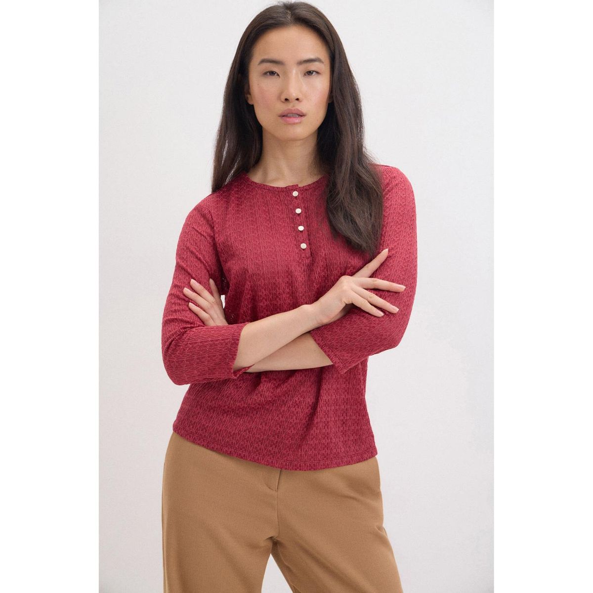 CORTEFIEL - Polo Manga Larga Casual Mujer Cortefiel