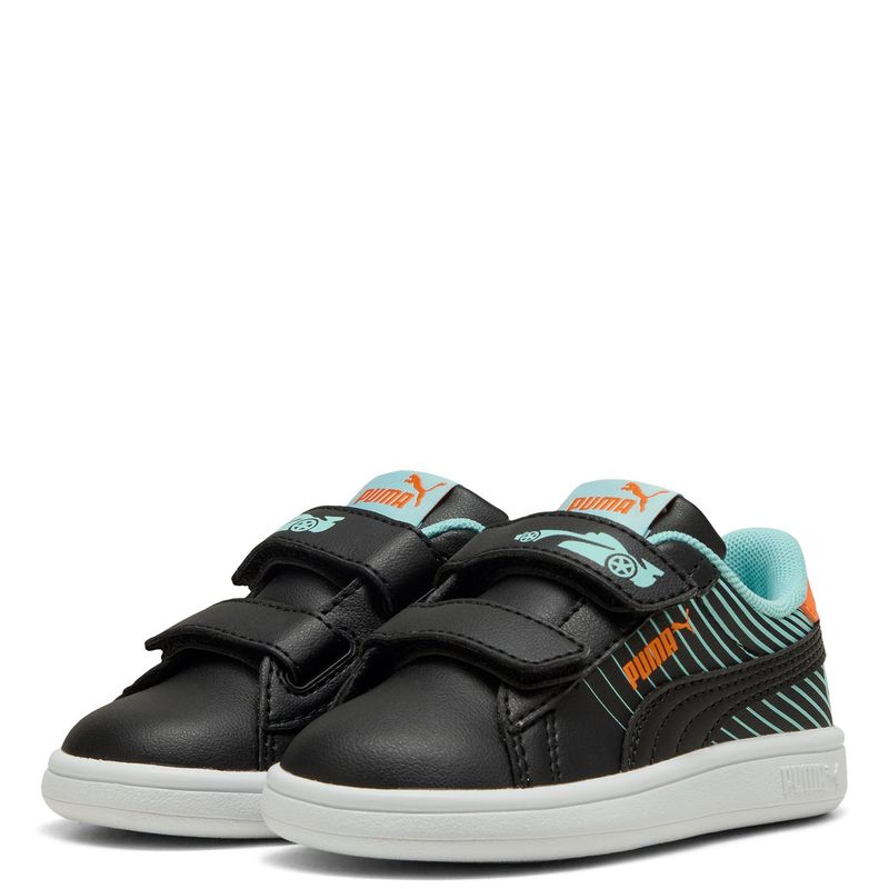 PUMA - Zapatillas Urbanas Smash 3.0 Poised 2 Race V Inf Niño