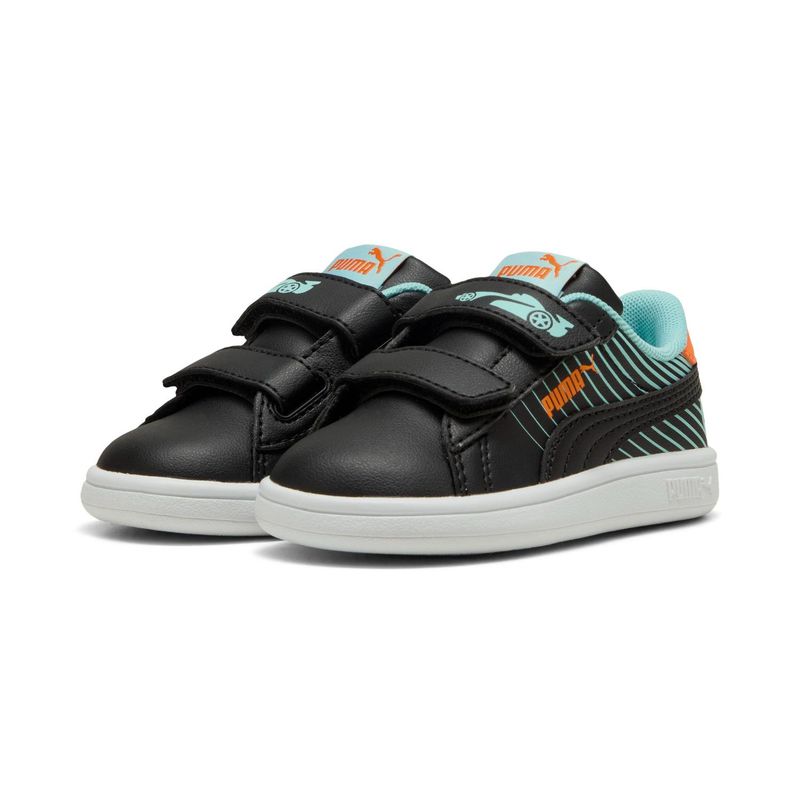 PUMA - Zapatillas Urbanas Smash 3.0 Poised 2 Race V Inf Niño