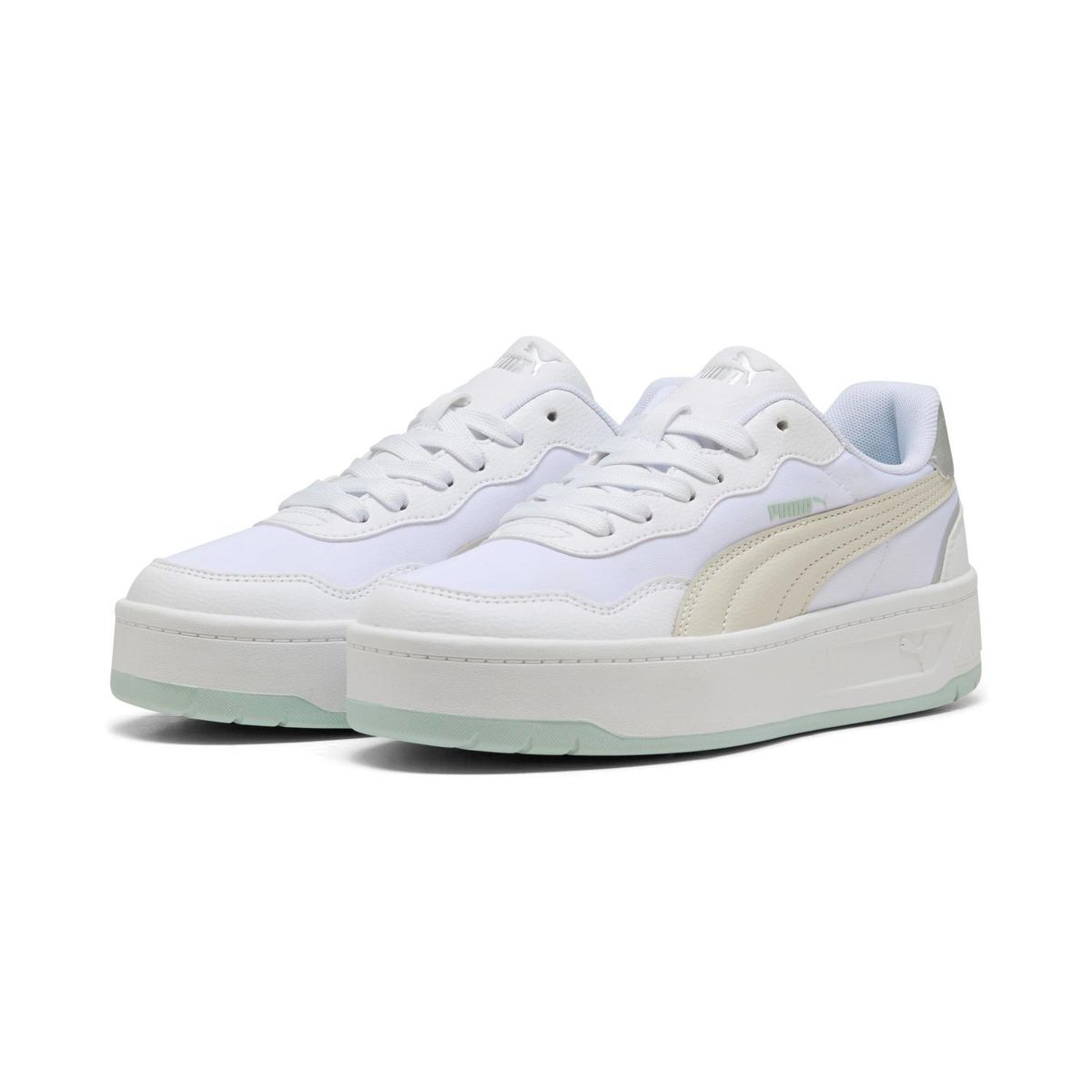 PUMA - Zapatillas Urbanas Court Lally Skye Aqua Metallics Mujer