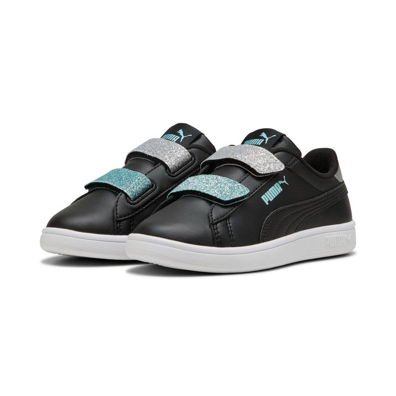 PUMA - Zapatillas Urbanas Smash 3.0 L Glitter Velcro V Ps Niña