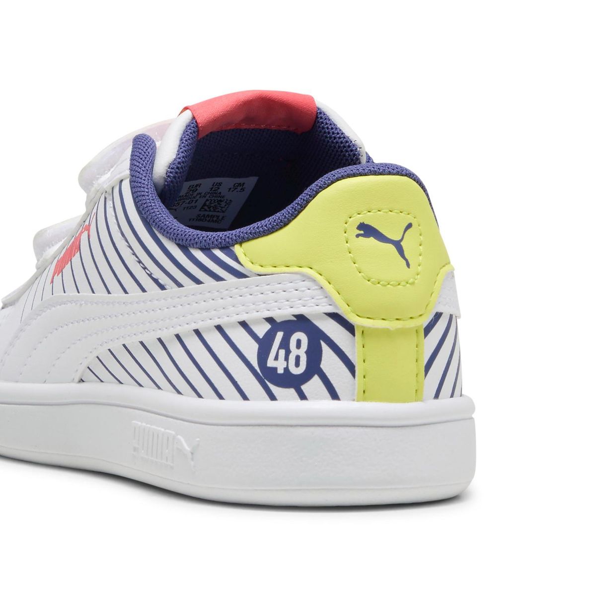 PUMA - Zapatillas Urbanas Smash 3.0 Poised 2 Race V Ps Niña