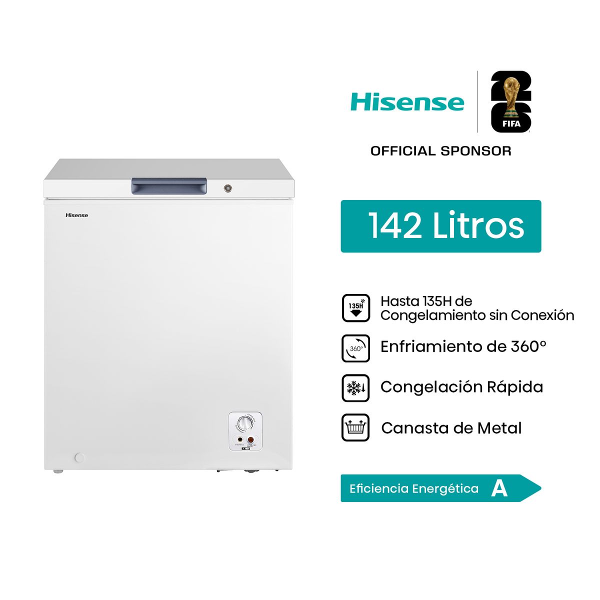 HISENSE - Congeladora 142L FC185NW2A