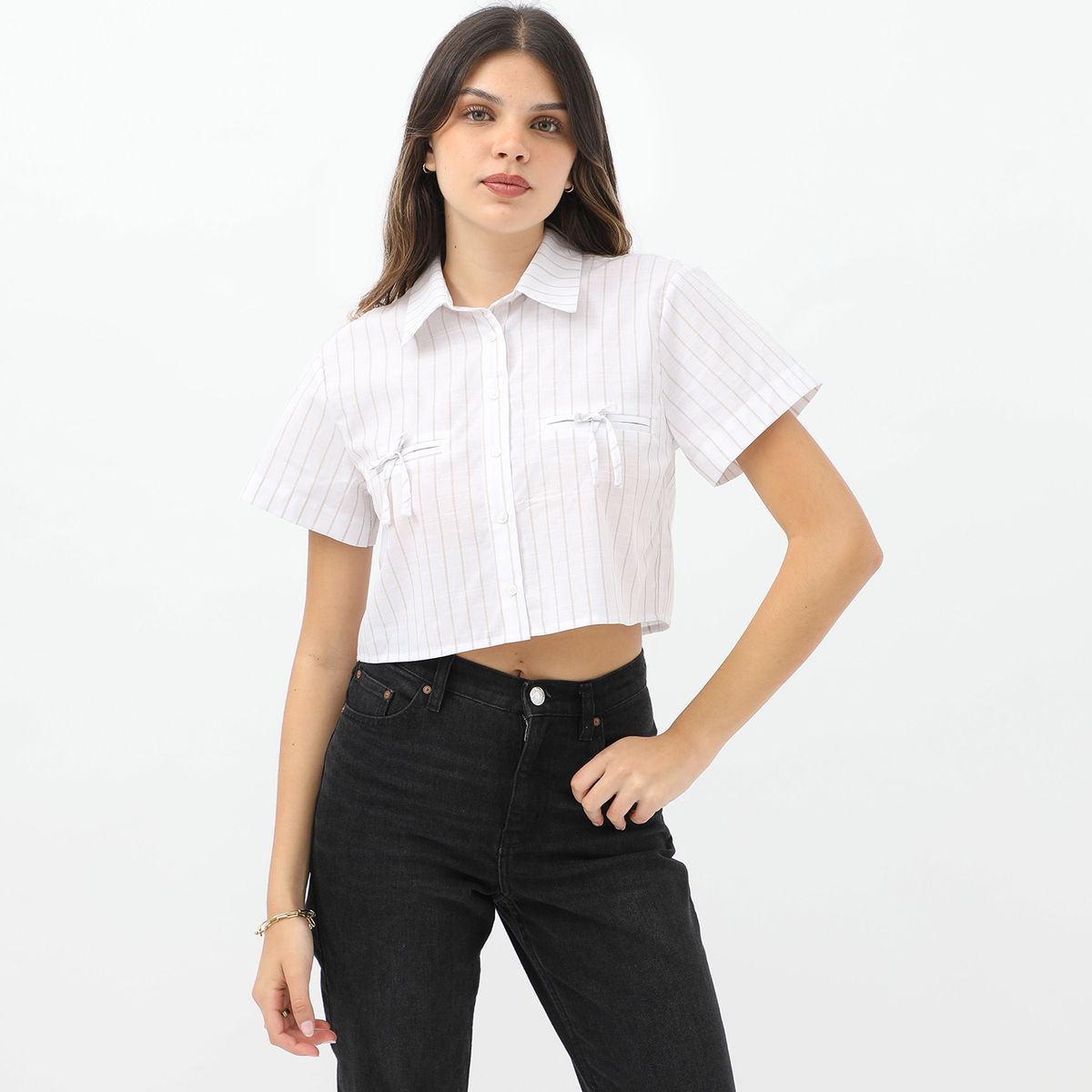 SYBILLA - Blusa Manga Corta Casual Mujer Sybilla