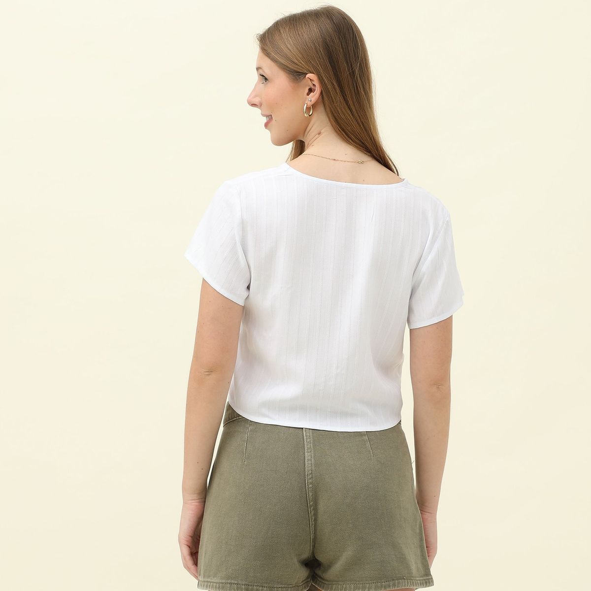 SYBILLA - Blusa Manga Corta Casual Mujer Sybilla