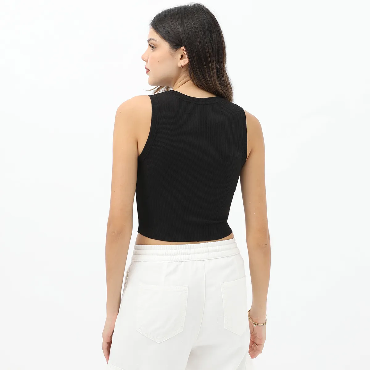 SYBILLA - Polo Sin Mangas Casual Mujer Sybilla