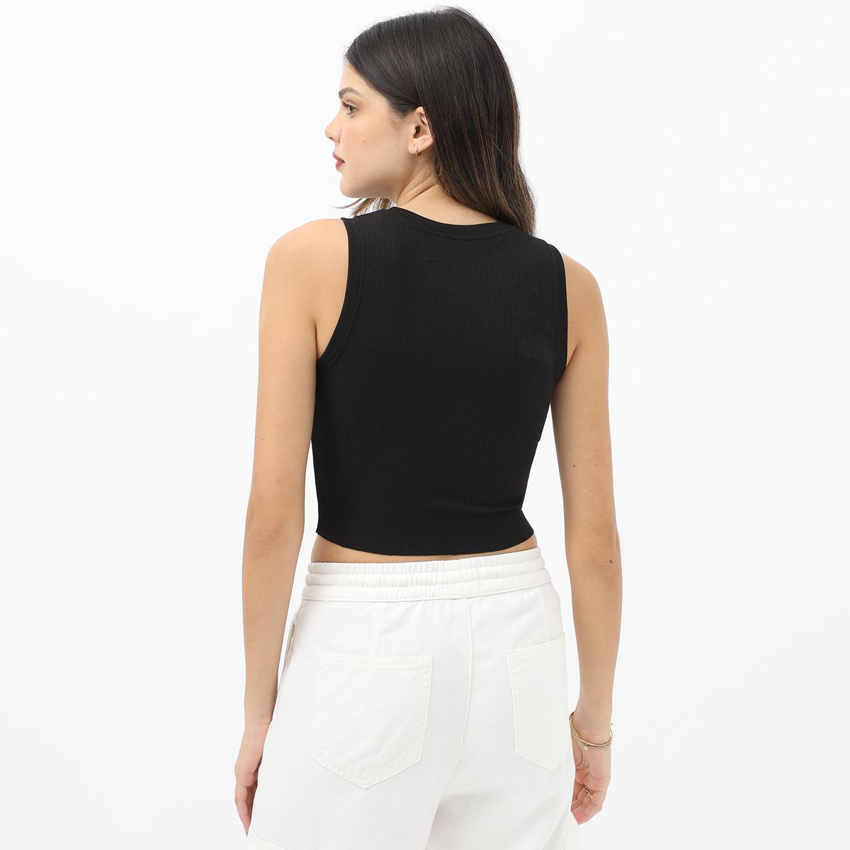 SYBILLA - Polo Sin Mangas Casual Mujer Sybilla