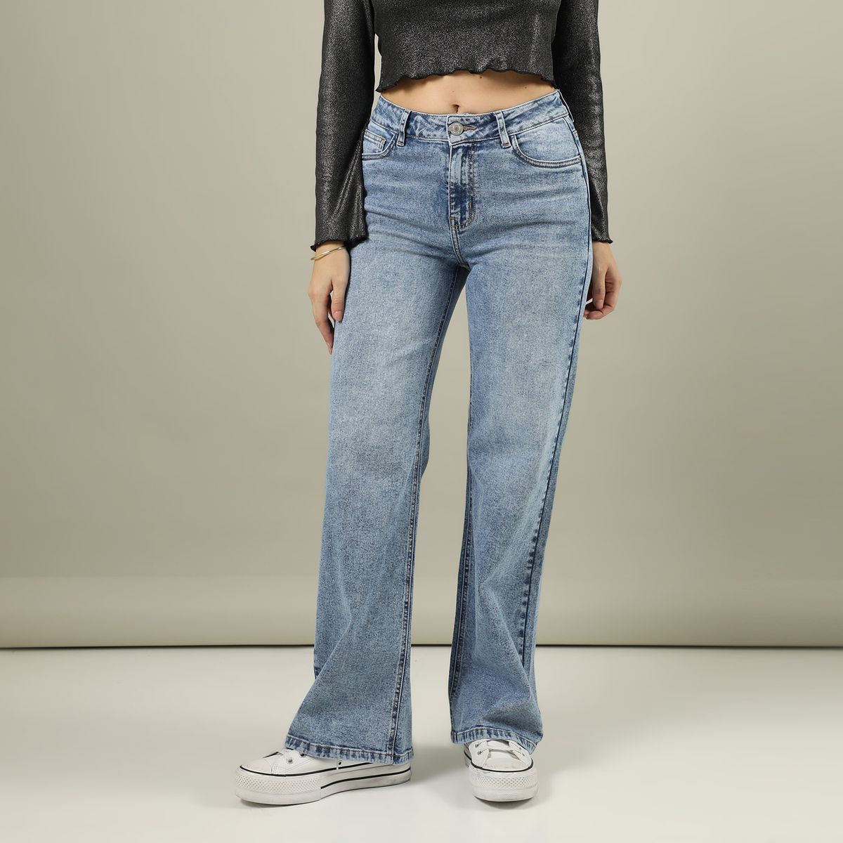 DENIMLAB - Jean Wide Algodón Mujer Denimlab
