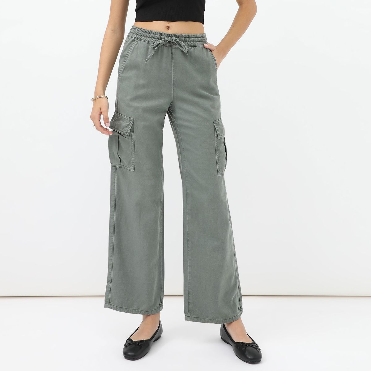 SYBILLA - Pantalón Algodón Casual Mujer Sybilla