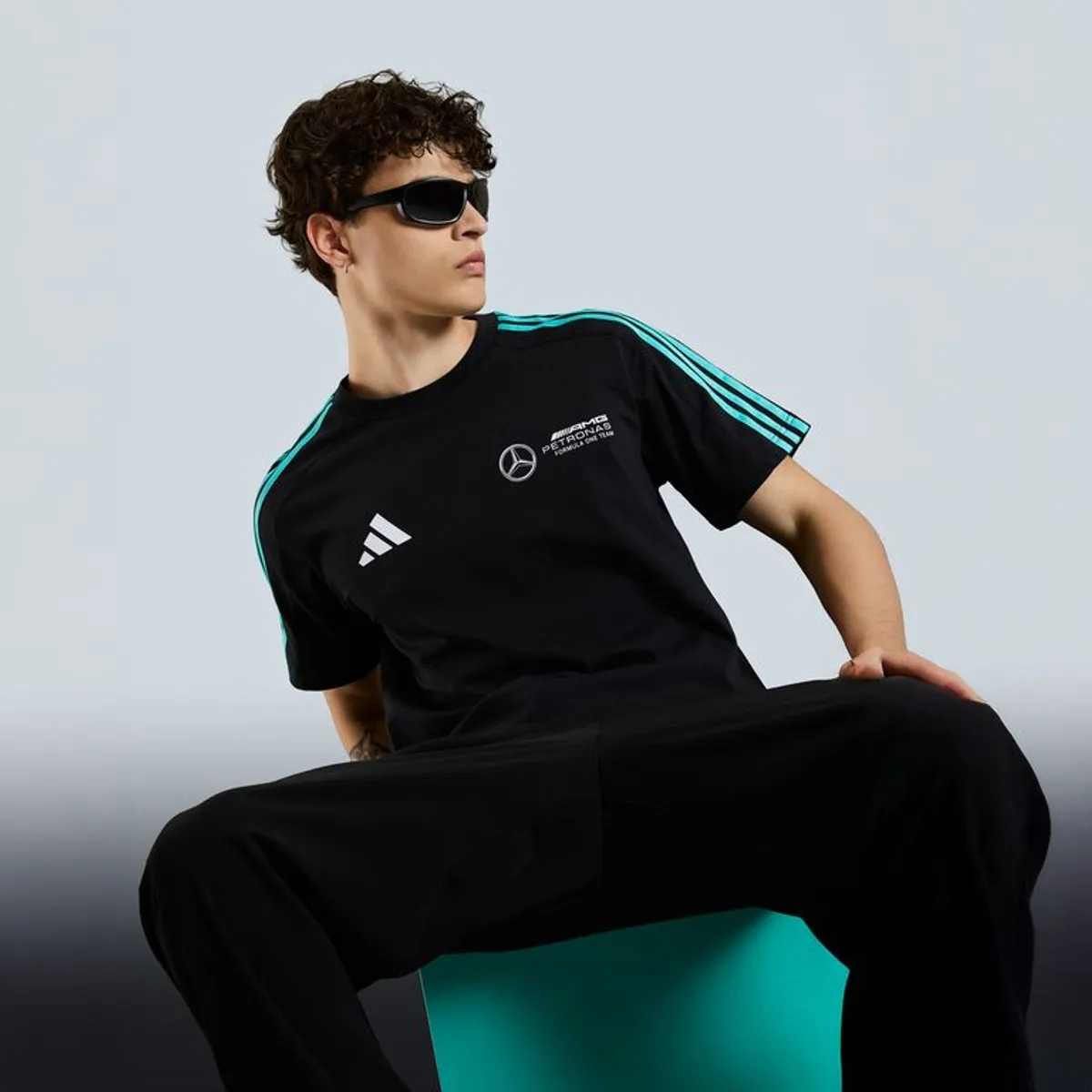 ADIDAS - Camiseta Casual Hombre Adidas Mercedes F1 Team