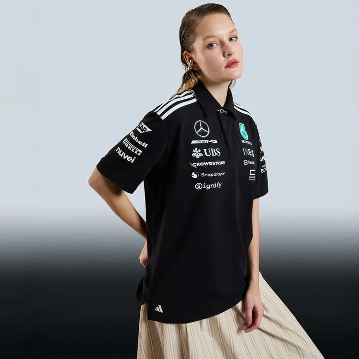 ADIDAS - Polo Casual Hombre Adidas Mercedes F1 Team