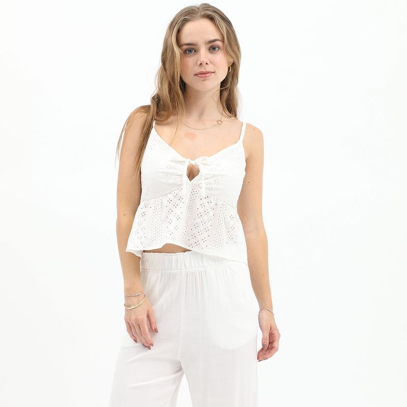 AMERICAN ABBEY - Blusa Sin Mangas 100% Algodón Mujer American Abbey