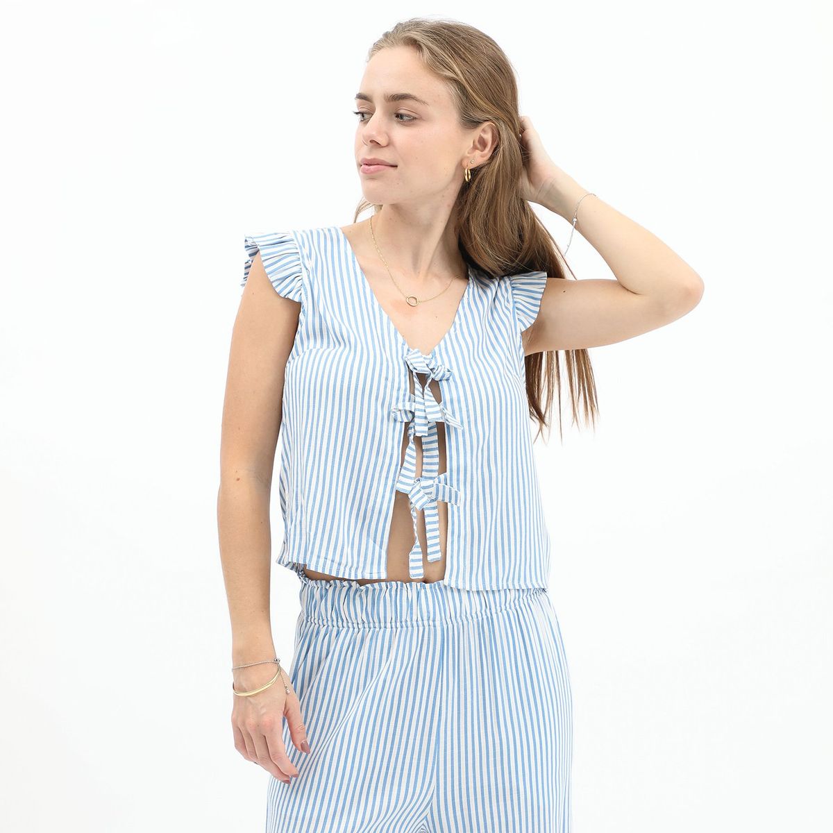 AMERICAN ABBEY - Blusa Manga Corta Casual Mujer American Abbey