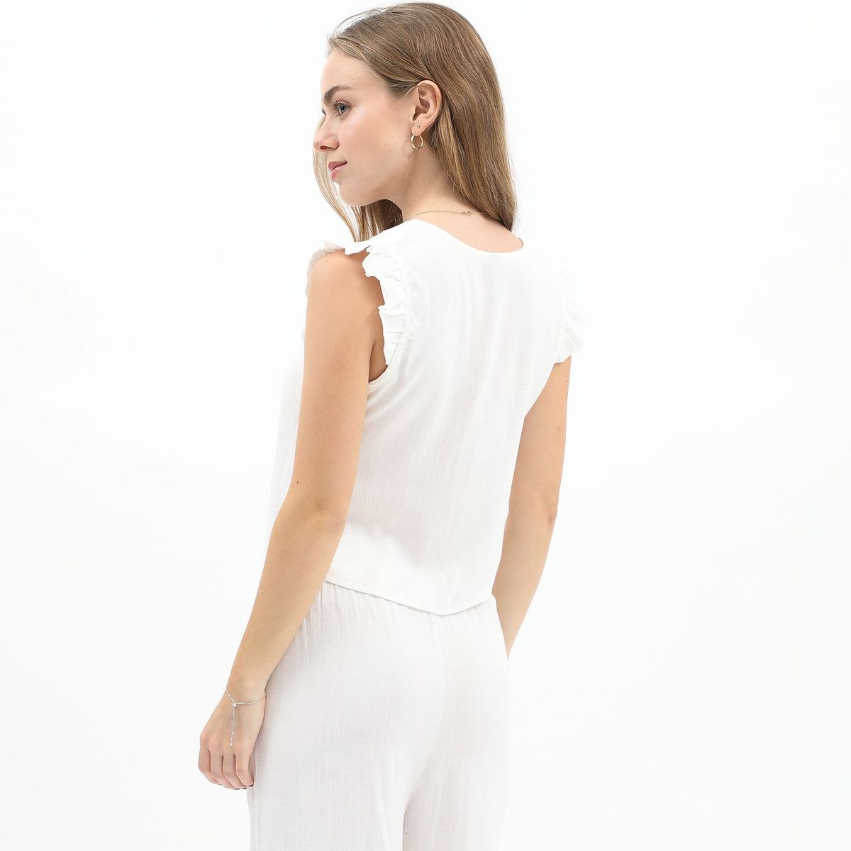 AMERICAN ABBEY - Blusa Manga Corta Casual Mujer American Abbey