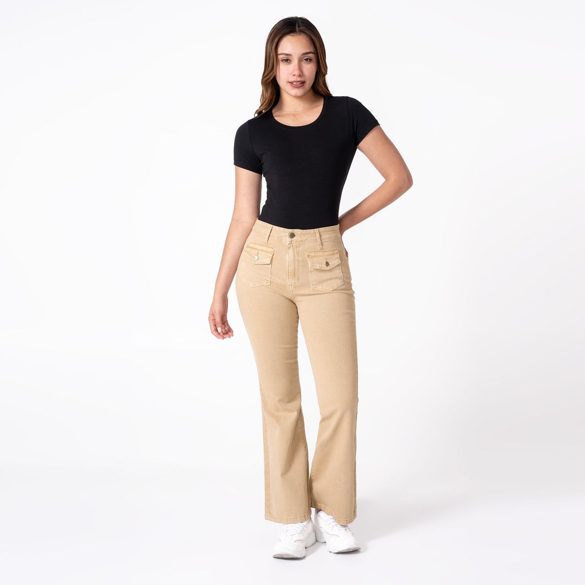 PIONIER - Pantalón Flare Algodón Mujer Pionier