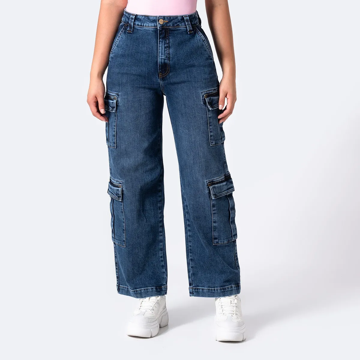 PIONIER - Jean Wide Algodón Mujer Pionier