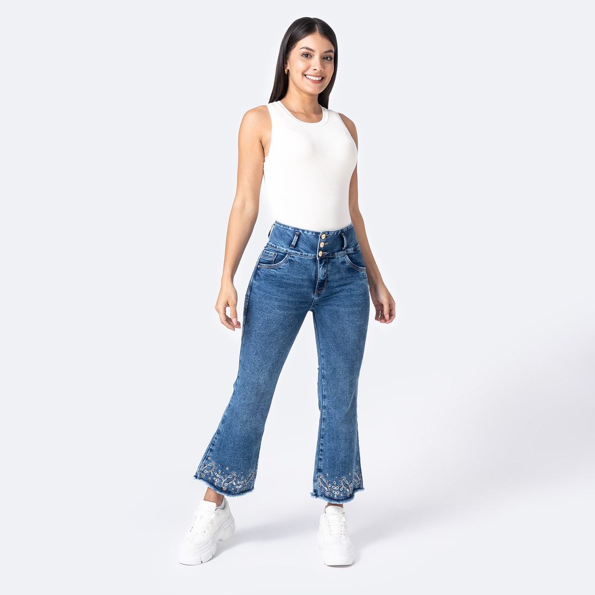 PIONIER - Jean Cropped Algodón Mujer Pionier