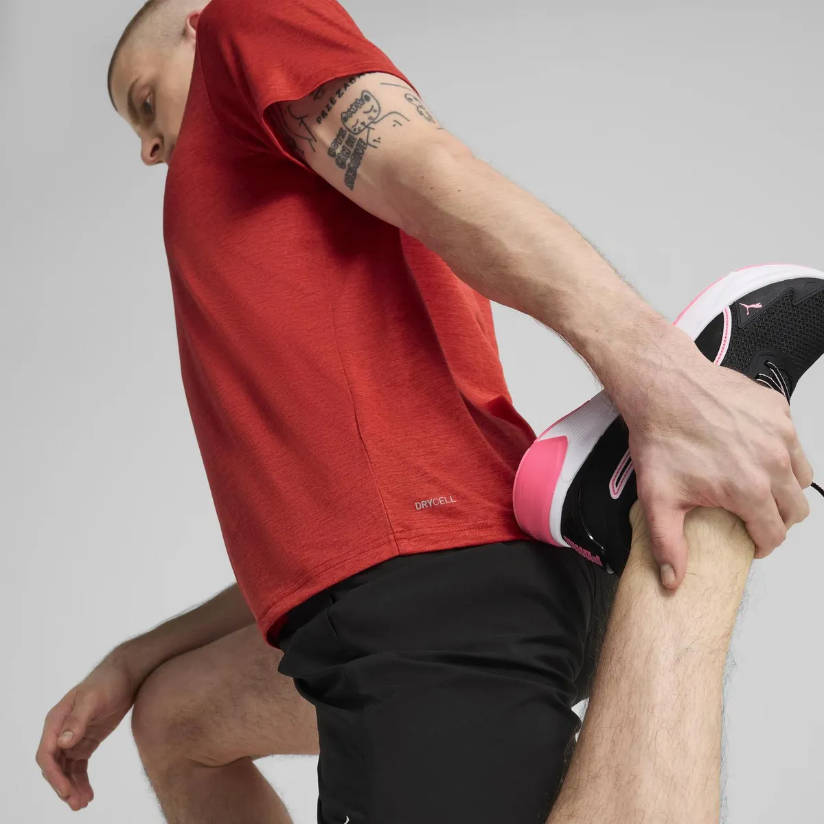 PUMA - Polo Deportivo Hombre M Tad Essentials Heather Left Chest Logo Tee